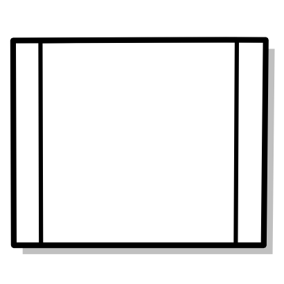 Download free white mathematical rectangle polygon icon